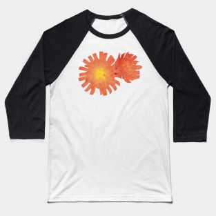 Fox-and-cubs Flowers Indian Paintbrush Red Orange Baseball T-Shirt